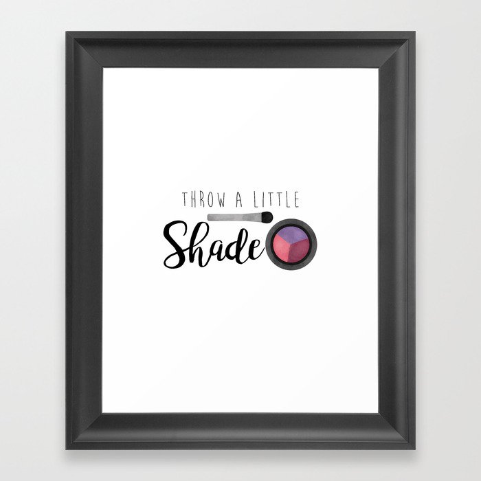 Throw A Little Shade Framed Art Print by A Little Leafy Society6