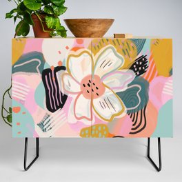 Abstract Flowers Credenza
