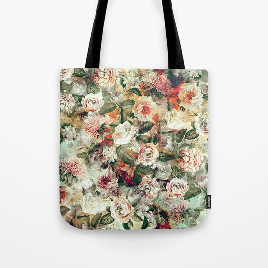 Floral Pattern RPE121 Tote Bag