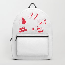 3D Shapes Backpack | Pattern, Graphicdesign, Typography, Digital 