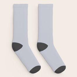 Silver Satin Slipper Socks