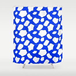 Awesome Cow Spots pattern blue and white , cute Watercolor Gifts for Birthday cowgirl, cowboy Lover  Shower Curtain