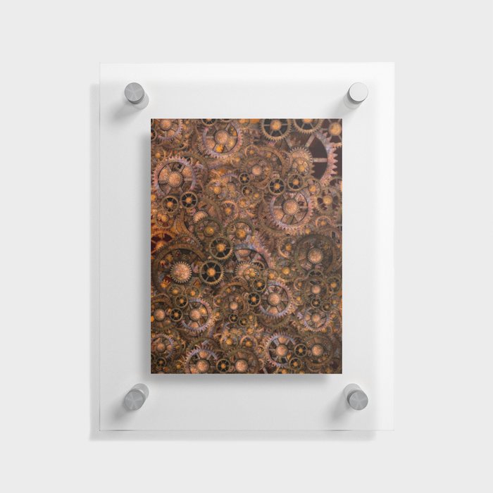 Steampunk Background Floating Acrylic Print