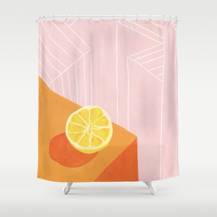 Lemon city Shower Curtain
