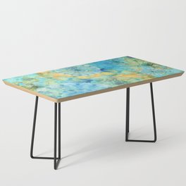 Time Well Spent - Blue And Orange Abstract Art Coffee Table