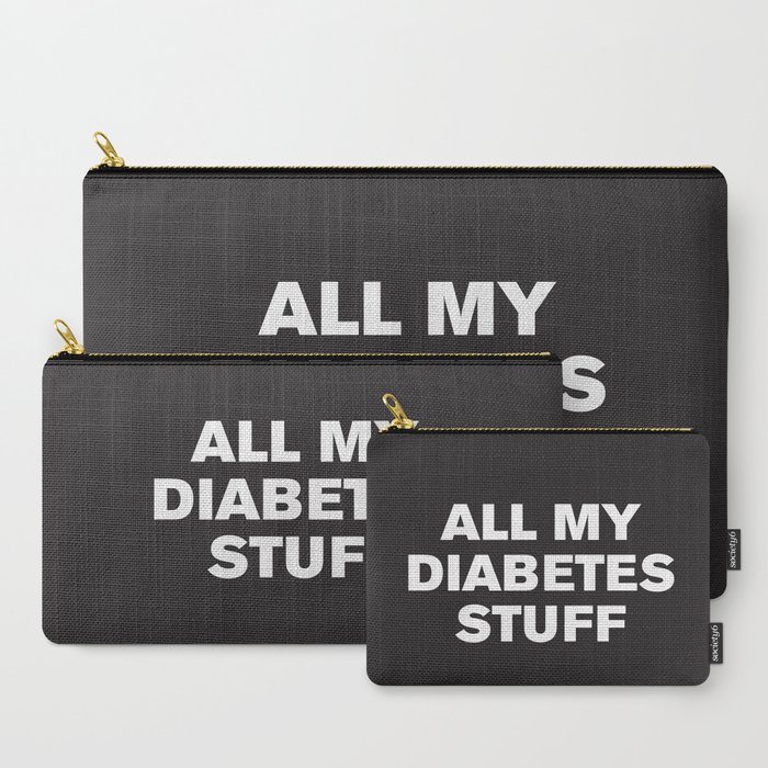 All My Diabetes Stuff Black Carry All Pouch by Casualty Girl