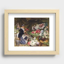 Victor Gabriel Gilbert Flower Seller Making Bouquet c1933 Recessed Framed Print
