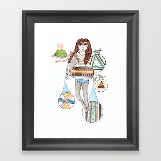 Patterns/Circles Framed Art Print