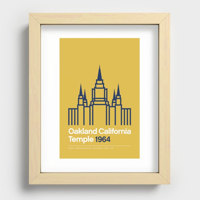 Oakland California Temple - Golden Recessed Framed Print