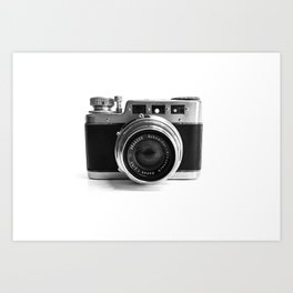 Vintage Camera | Black and White Photography Art Print