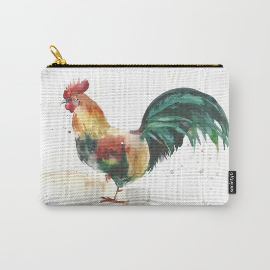 Symbol of the year, watercolor rooster, cock, cockerel Carry-All Pouch