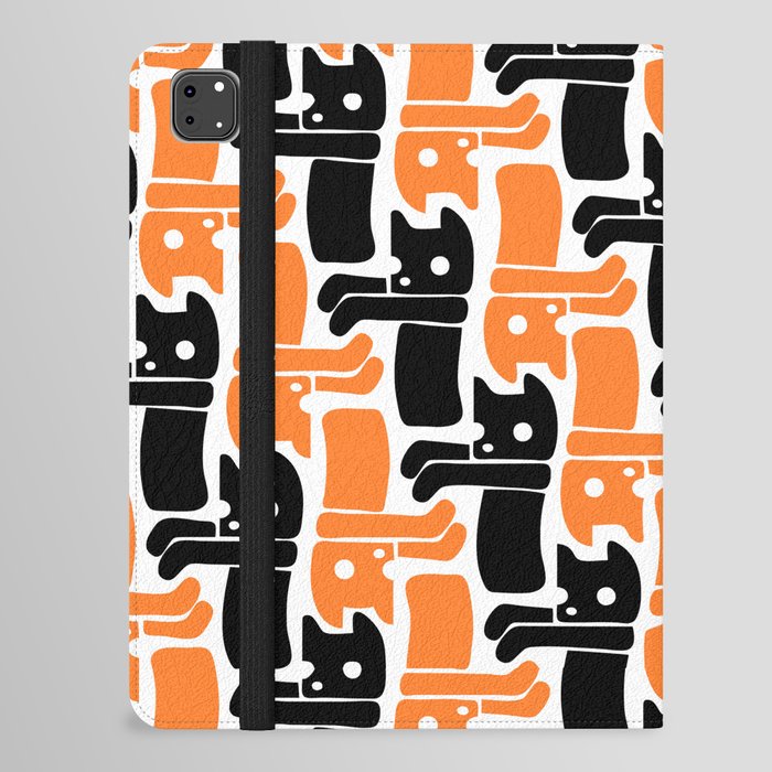 orange & black cat iPad Folio Case