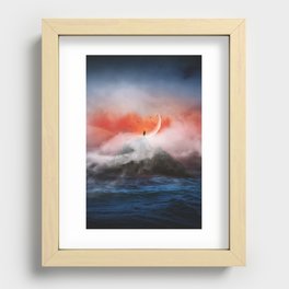 on the wave Recessed Framed Print
