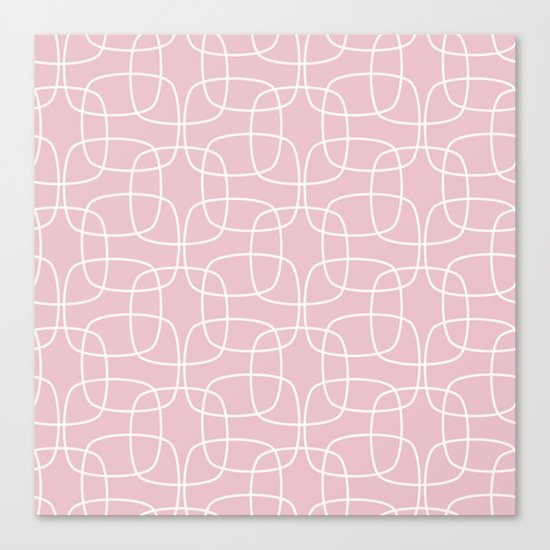 Square Pattern Pink Canvas Print