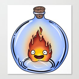 Calcifer Jar Canvas Print