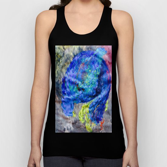 When You Just Need to Sleep Curl Up, Blue Phoenix Unisex Tank Top