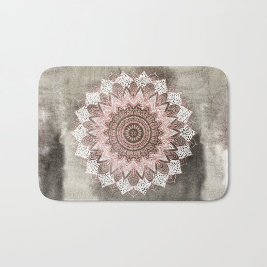 BOHOCHIC MANDALA IN CORAL Bath Mat