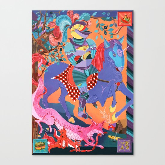 Picnic Knight Canvas Print