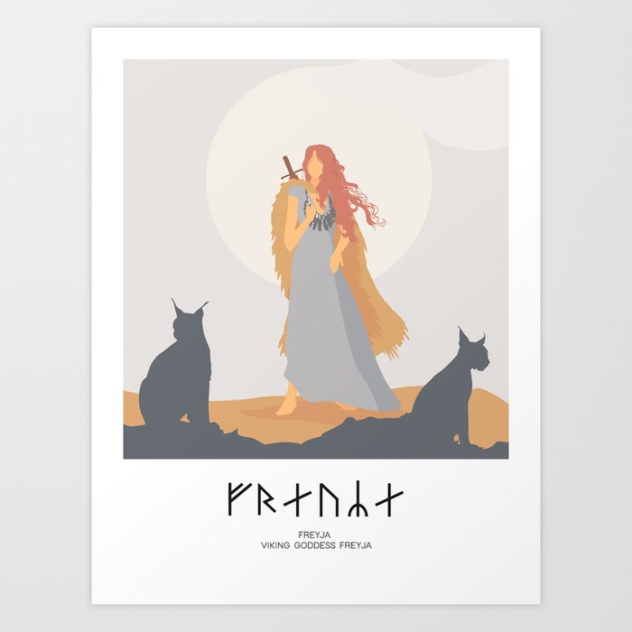 Freyja A Bluetooth Viking Goddess Art Print By Vikingrego Society6 She is the daughter of njord and his sister nerthus, and she has a twin brother nam развернуть. freyja a bluetooth viking goddess art print by vikingrego