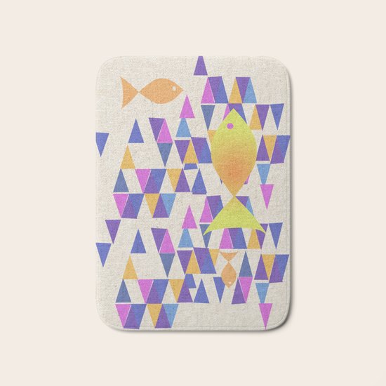 The Yellow Fish Bath Mat