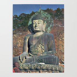 Bronze Buddha Statue | Zen Buddhism | Spiritual | Meditate | Peaceful | Namaste | Asia | Travel Photography Art Poster