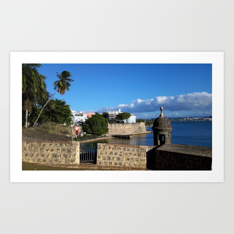 Old San Juan Puerto Rico Fortress And Lagoon Art Print By