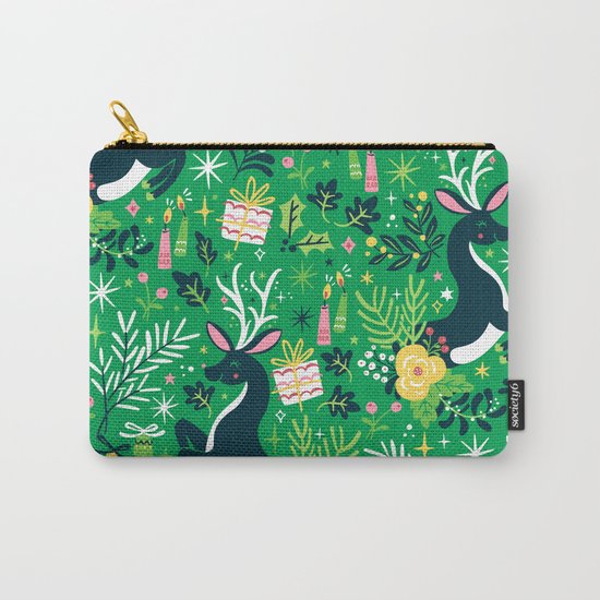 Festive Deer Carry-All Pouch