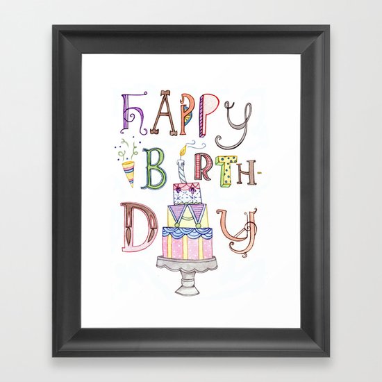 Happy Birthday Framed Art Print