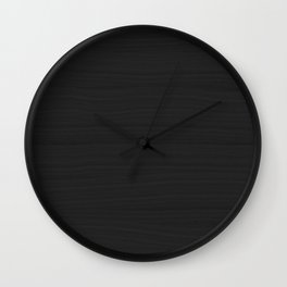 Onyx Black, Charcoal Gray Brushstroke Texture Wall Clock