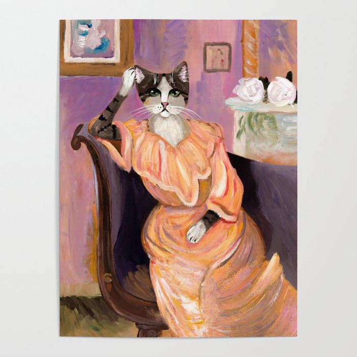 Portrait of a Cat Poster