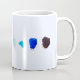 Abstract Minimalist Rainbow Sea Glass Flat Lay | LGBTQIA Coffee Mug