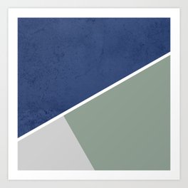 Navy Sage Gray Geometric Art Print | Sage, Green, Homedecor, Interiordesign, Graphicdesign, Olive, Geometry, Grey, Pattern, Digital 
