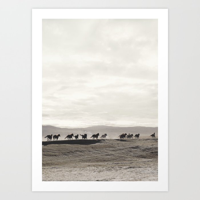 Horses on the Dunes Art Print
