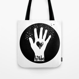 Hi Vibe - Black Circle Tote Bag