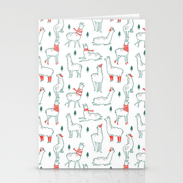 Holiday Llamas Stationery Cards