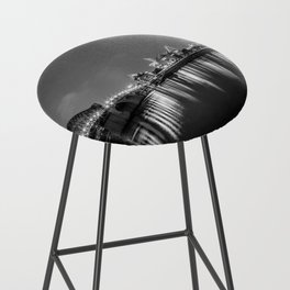 Chattanooga on the River in Black & White Chattanooga Skyline Night Photography Bar Stool