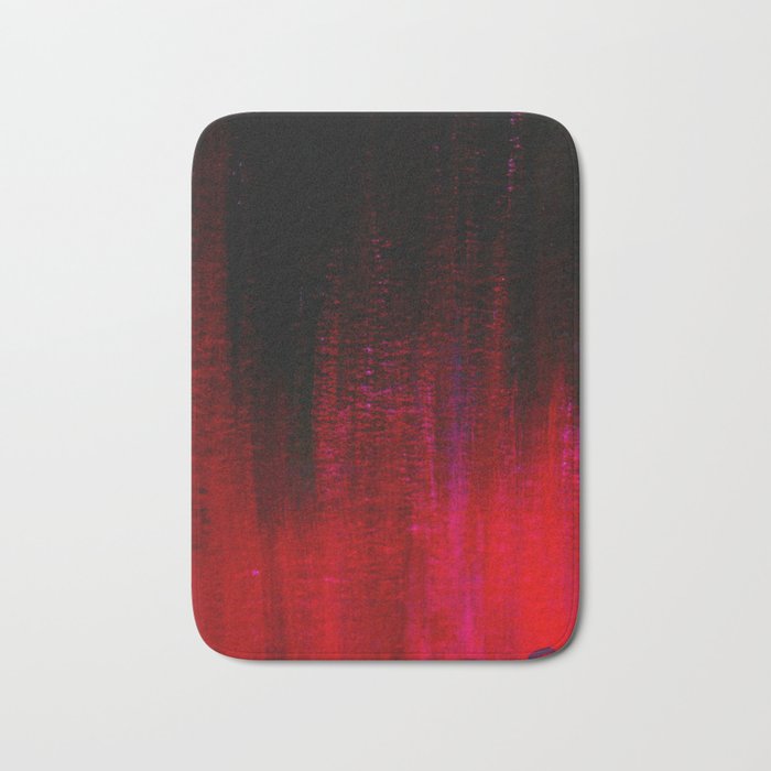 Red and Black Abstract Bath Mat
