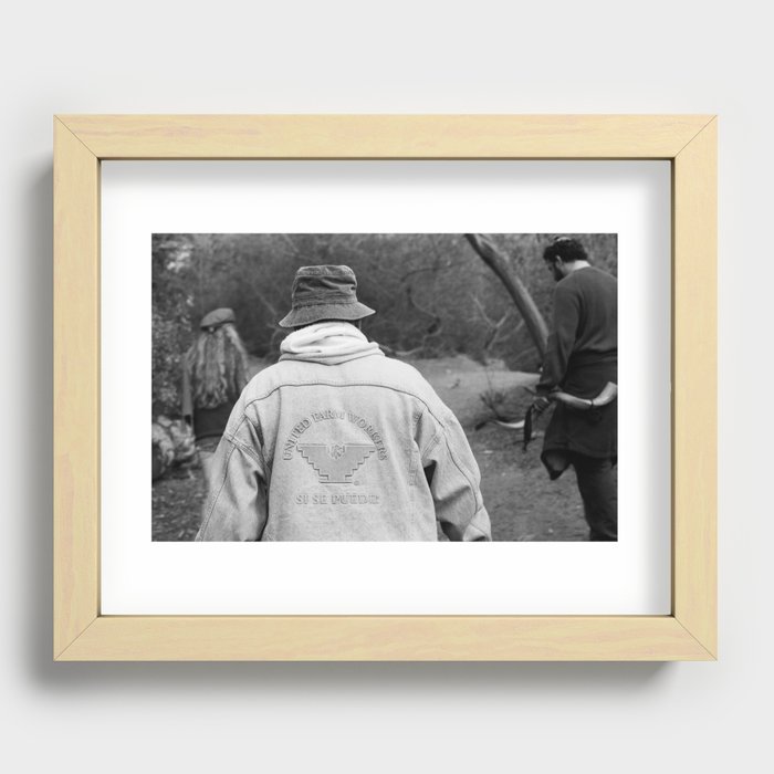 Topanga Canyon, CA. United Farm Workers (Si Se Puede). Recessed Framed Print