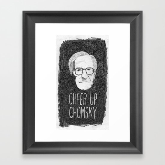 Cheer Up Chomsky Framed Art Print