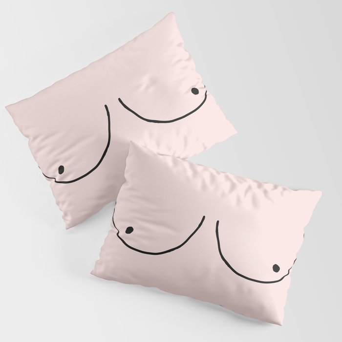blush boobs Pillow Sham by matte marble Society6