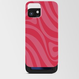 New Groove Retro Swirl Abstract Pattern Very Pink iPhone Card Case