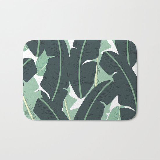 Banana Leaf Pattern #society6 #decor #buyart Bath Mat