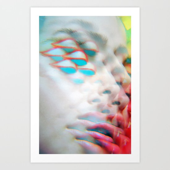 Electric Vision Blue Eyes Art Print