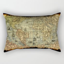 Vintage Old World Map Rectangular Pillow