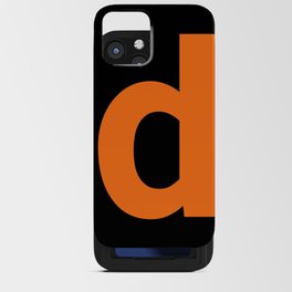 letter D (Orange & Black) iPhone Card Case