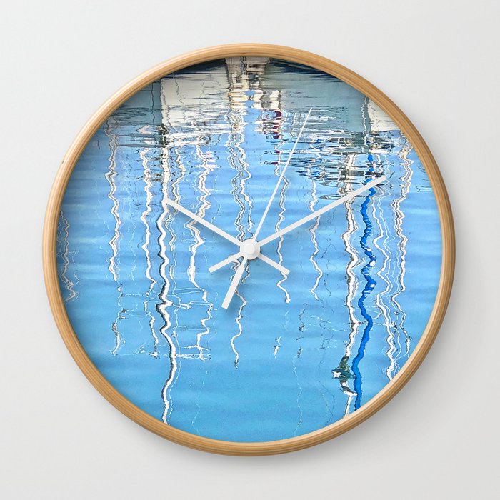 GO d'Azur Saint Tropez water reflection Wall Clock