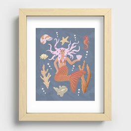 Mermaid Portrait Recessed Framed Print