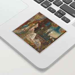 The dreaming alchemist - Gustave Moreau Sticker