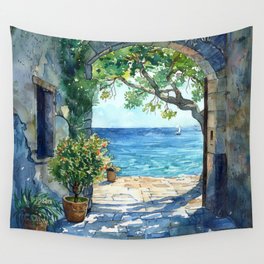 Mediterranean Seaside 5 Wall Tapestry