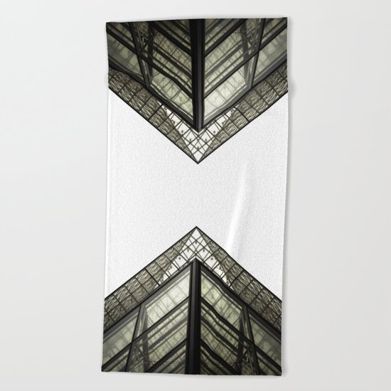 Abstract Louvre Beach Towel